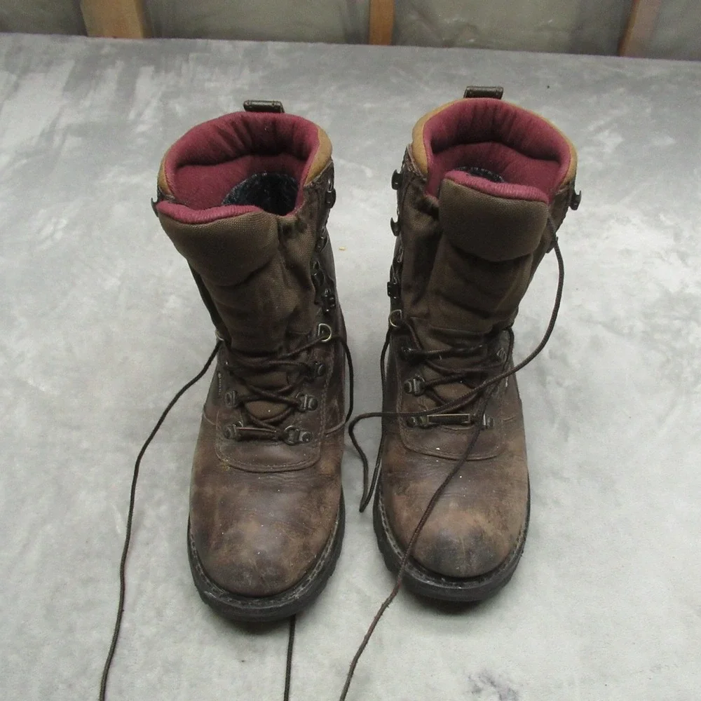 Cabelas Mens 9 EE Hunting Boots Brown Gore Tex Leather Waterfowl Work Iron Ridge